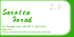 sarolta horak business card